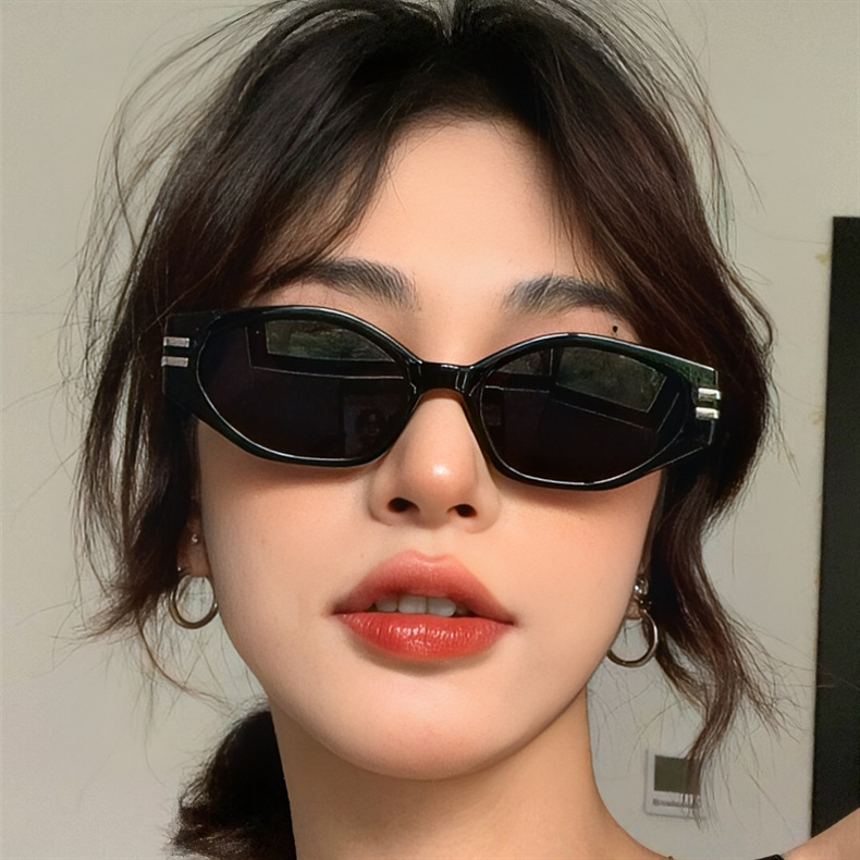 Sunglasses Cat Eye - Neue kleine Y2K Cat-Eye-Sonnenbrille für Damen,