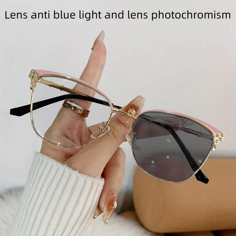 Sunglasses Cat Eye - Modische Damen-Katzenaugen-Brille mit Strass, Multifunktional, mit