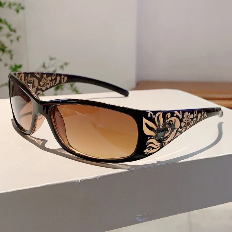 Sunglasses Cat Eye - Modische Damen-Sonnenbrille mit Strasssteinen, Y2K Koreanischer