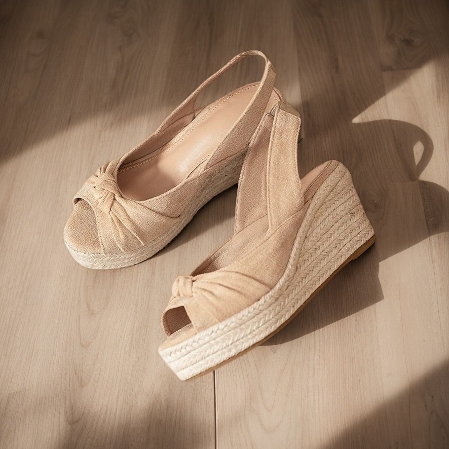 LIHUAMAO beige Espadrille-Peep – Wedge Espadrille Women Bewertung und Preis