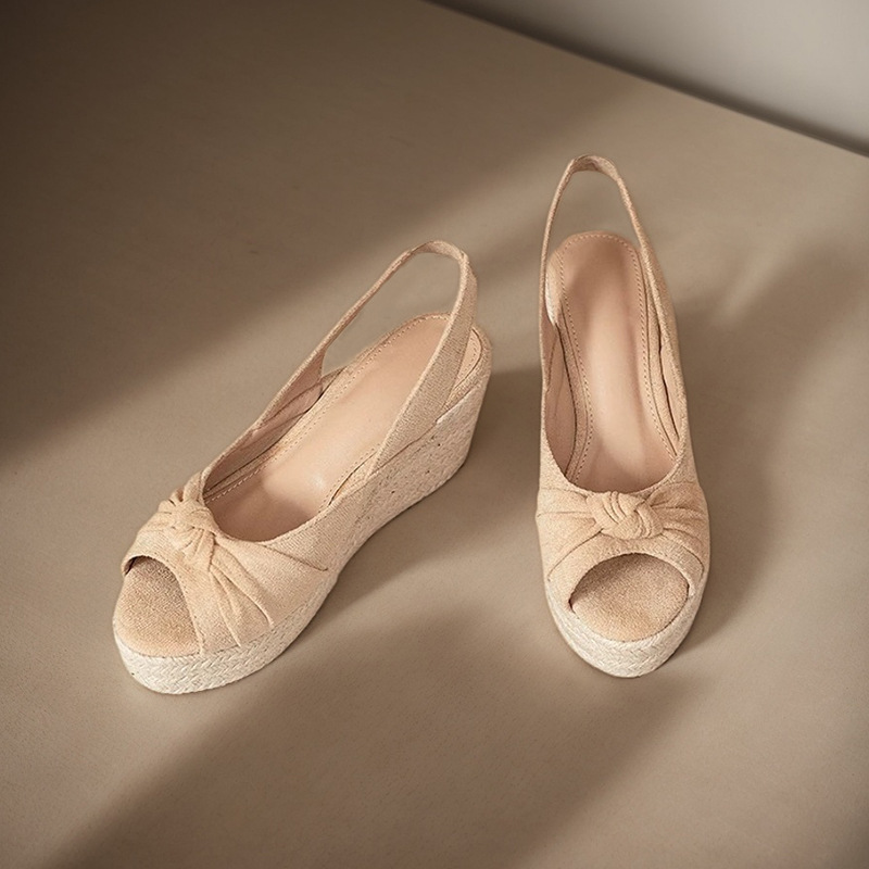 LIHUAMAO beige Espadrille-Peep – Wedge Espadrille Women Bewertung und Preis