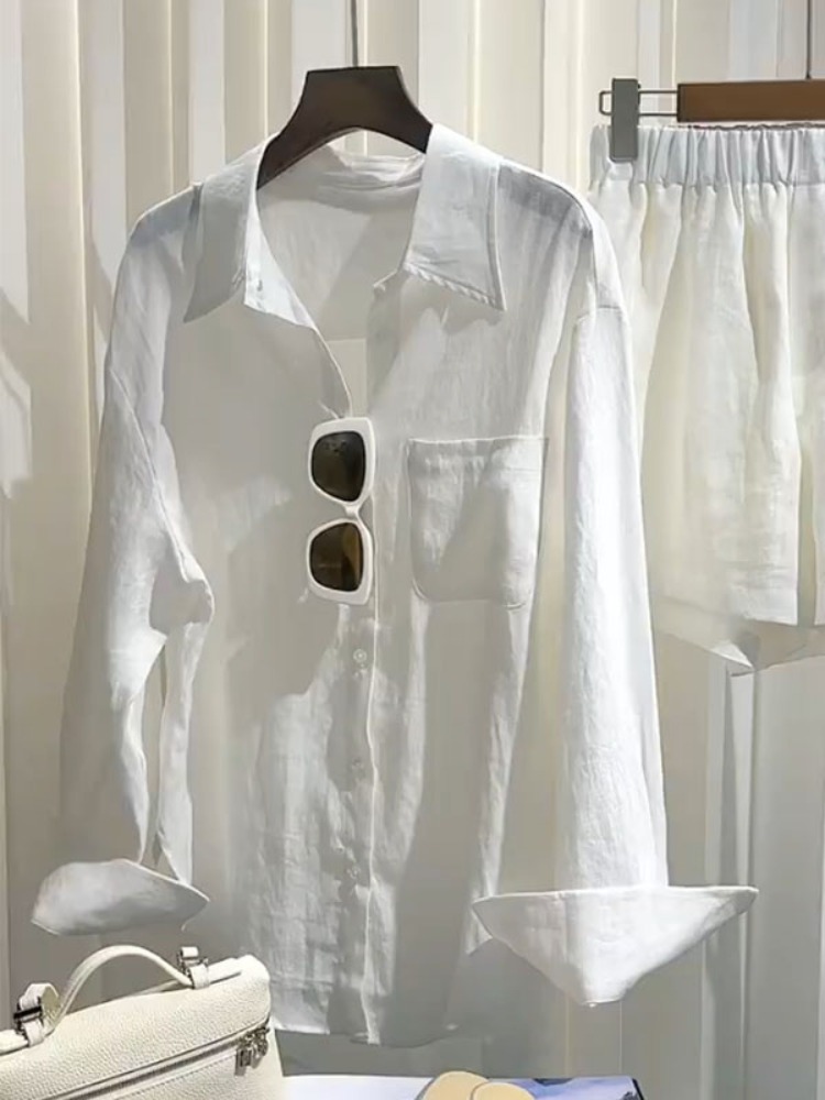 Sommer-Leinenhemd-Set für Dame – Linen Pant Wide Bewertung und Preis