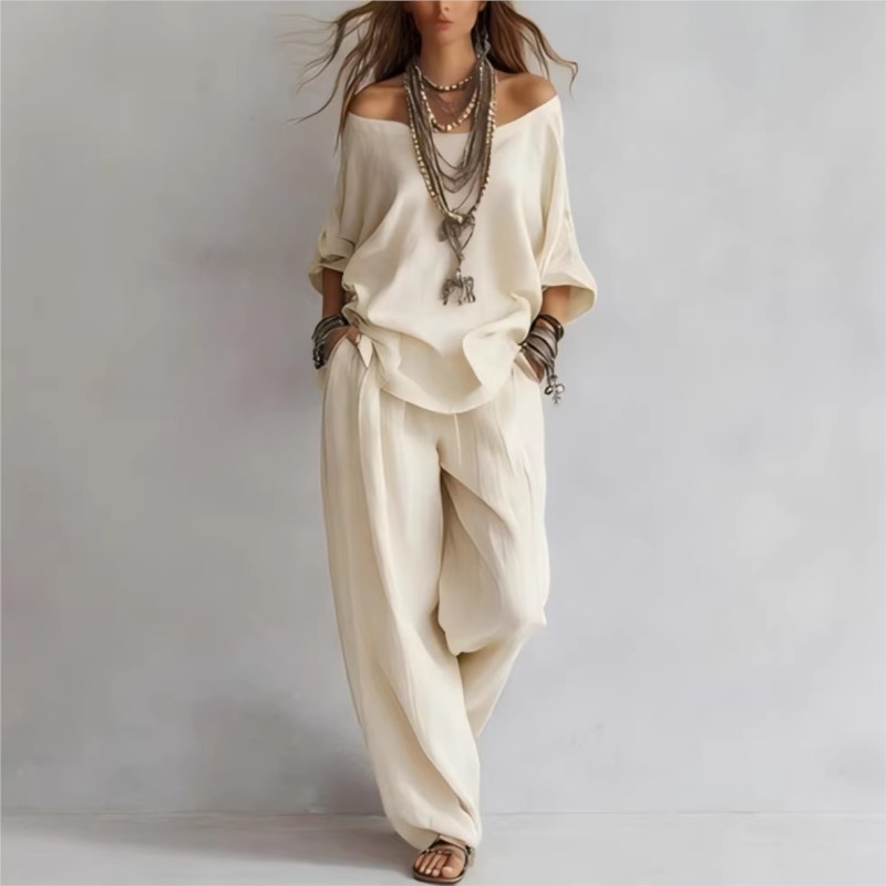 Damen Zweiteiler Dreiviertelär – Linen Pant Wide Bewertung und Preis