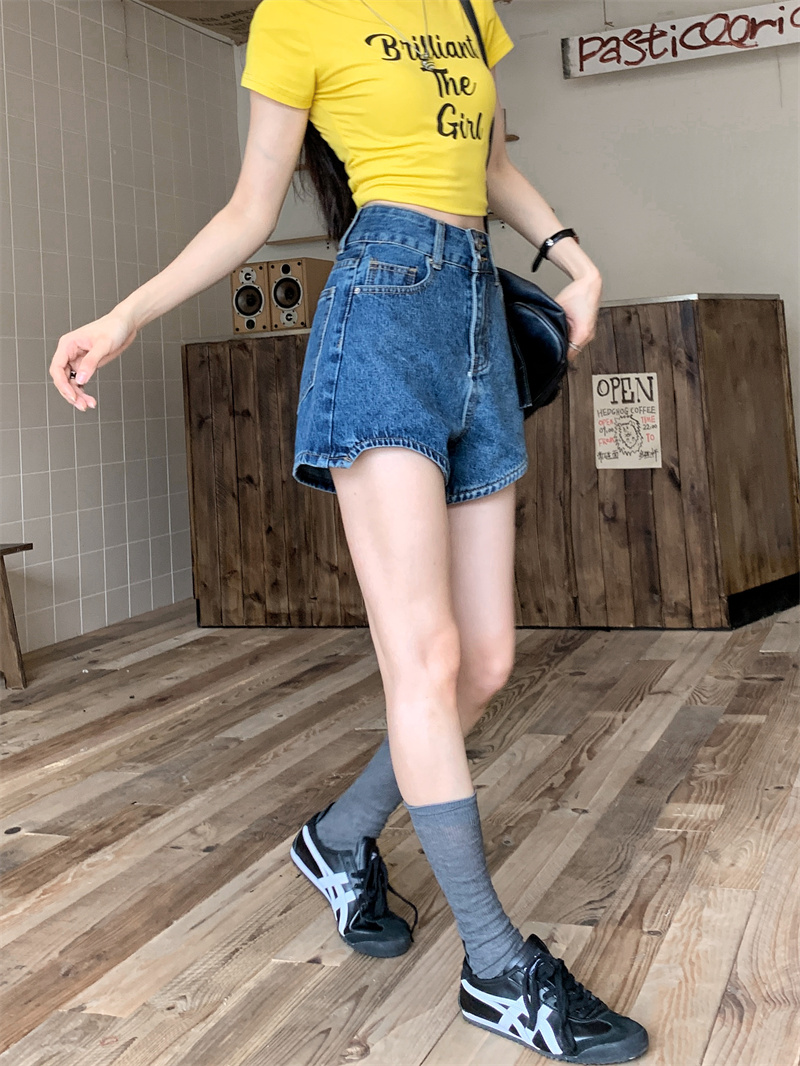 Blaue Jeansshorts für Damen, S – Shorts Denim Frayed Bewertung und Preis