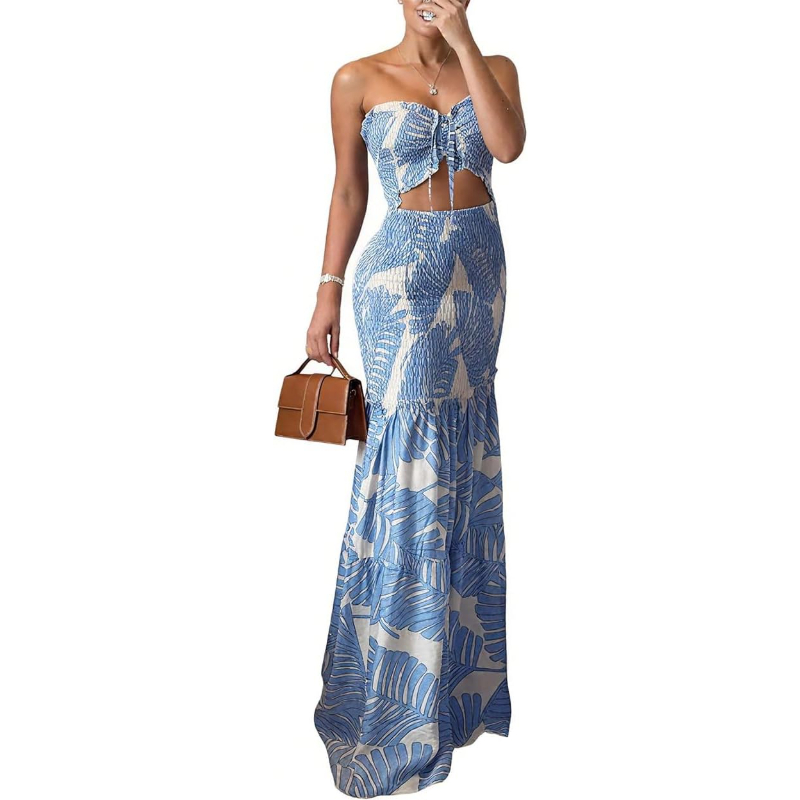 CHICME Blumen-Urlaubskleid mit – Maxi Dress Halter Bewertung und Preis