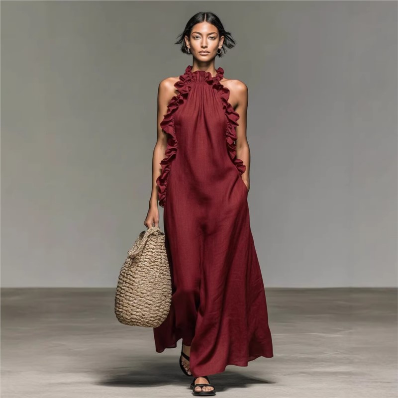 Maßanfertigung Damen Sexy Neck – Maxi Dress Halter Bewertung und Preis