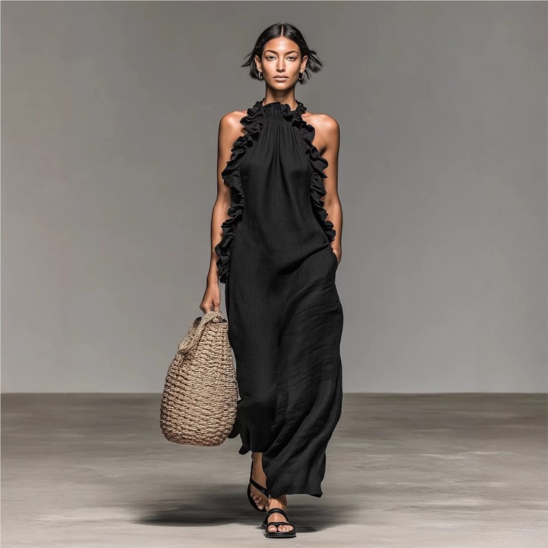 Maßanfertigung Damen Sexy Neck – Maxi Dress Halter Bewertung und Preis